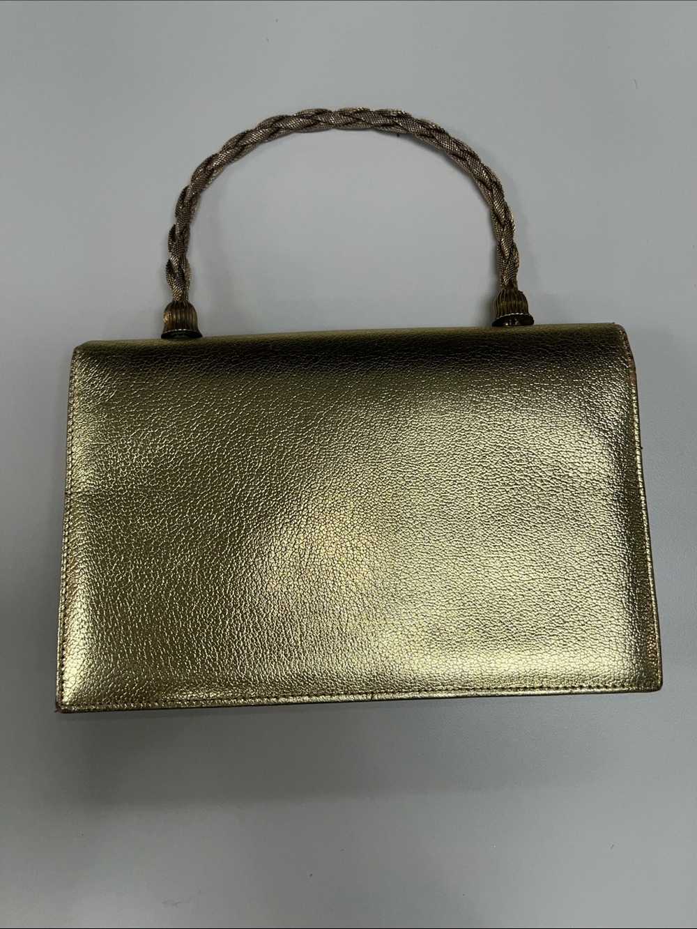 Gold Top-Handle Evening Bag